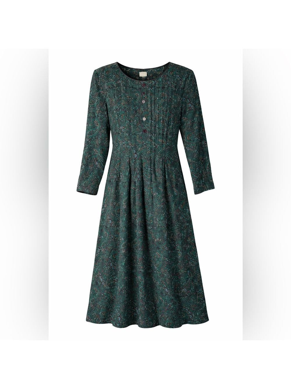 90s Cottagecore Darkacademia Emerald Green Dress Size 8P
